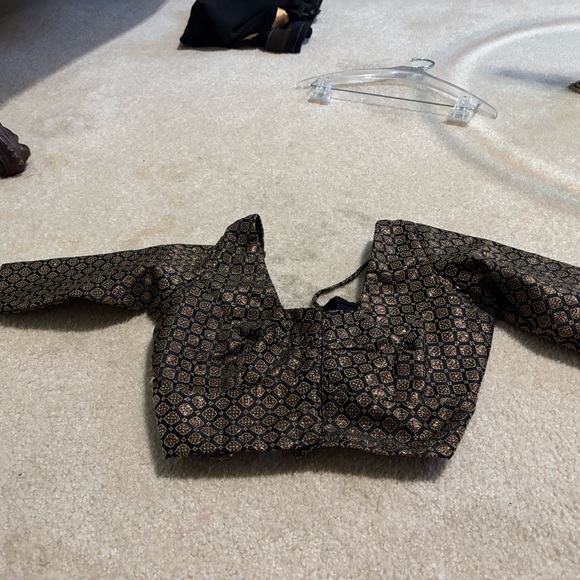 New beautiful Georgette  saree with matching designer blouse 36 inc bust - Picture 7 of 11